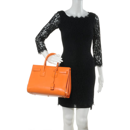 Saint Laurent Leather Small Sac de Jour Orange 2 of 7