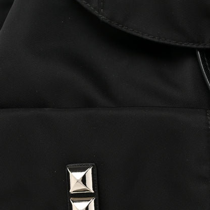 Prada Nylon New Vela Studded Backpack Black 7 of 9