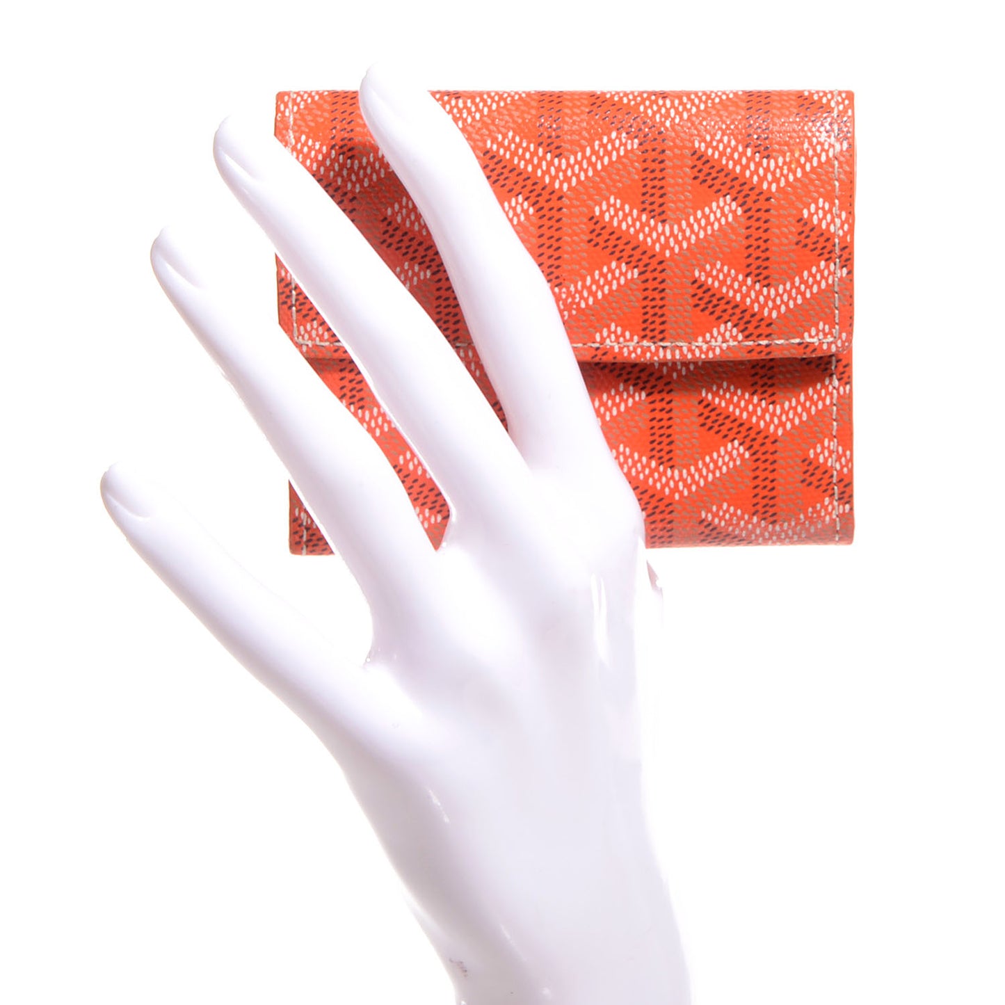 Goyardine Coin Purse Wallet Orange
