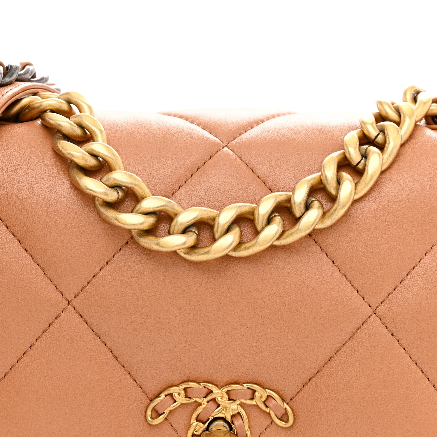 Chanel Lambskin Quilted Medium Chanel 19 Flap Brown 8 of 11
