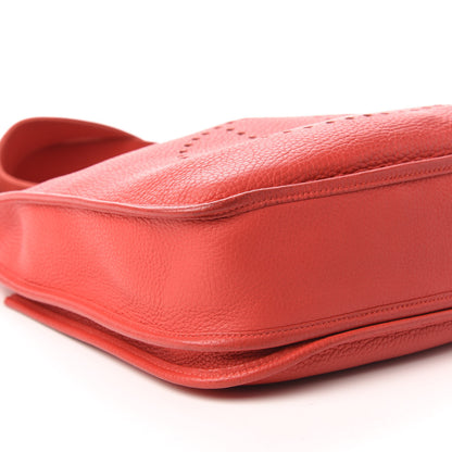Hermes Taurillon Clemence Evelyne III PM Rouge Pivoine 6 of 11