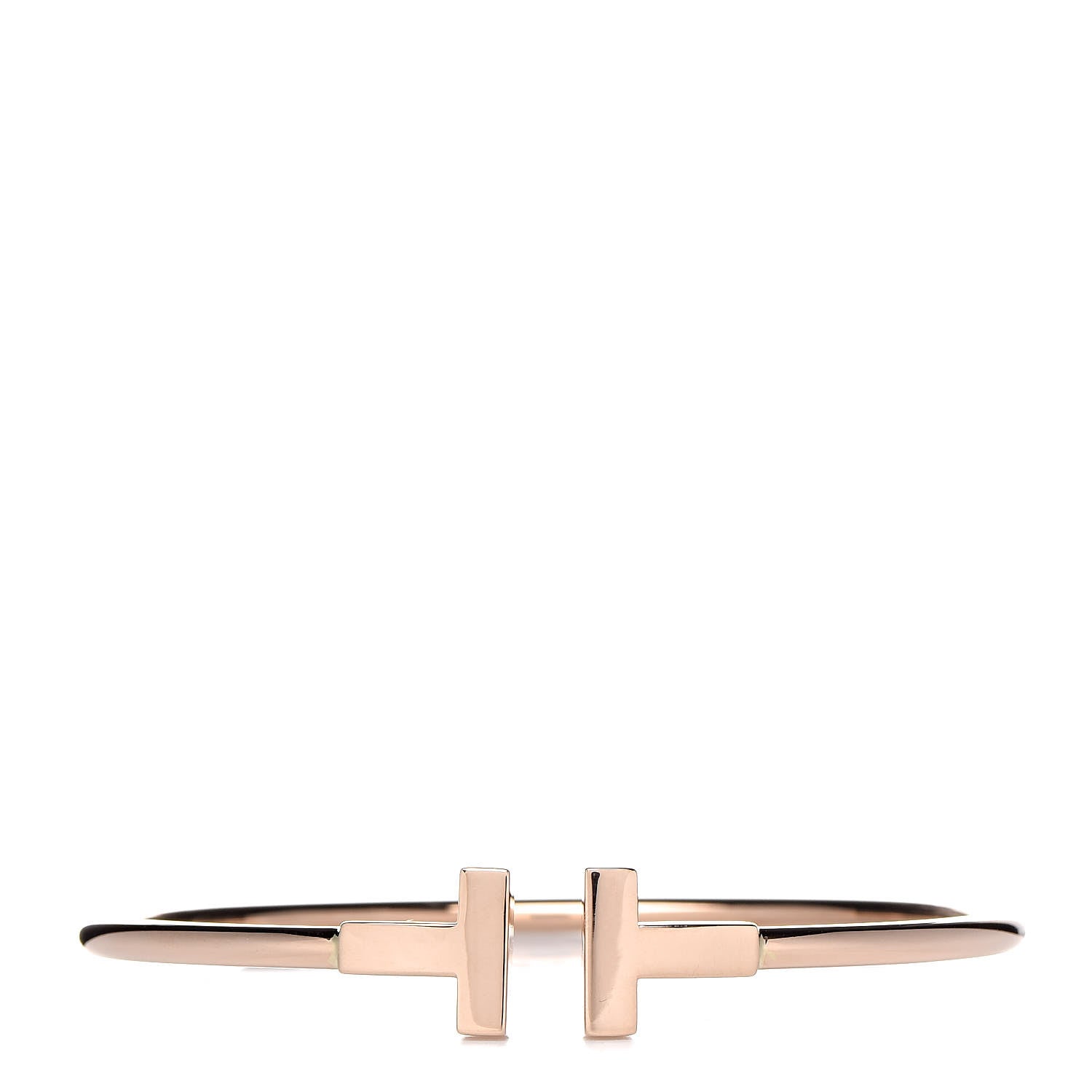 Tiffany 18K Rose Gold T Wire Bracelet 1 of 5
