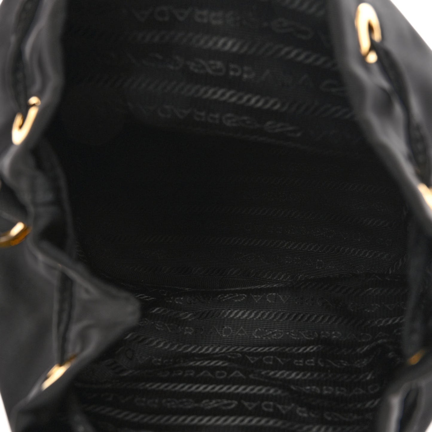 Re-Nylon Duet Drawstring Shoulder Bag Black