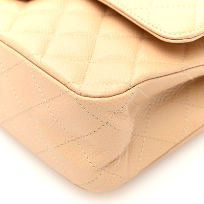Chanel Caviar Quilted Medium Double Flap Beige 10 of 11