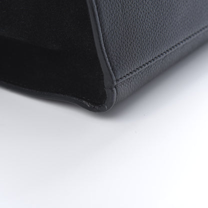 Celine Drummed Calfskin Suede Large Trapeze Black 11 of 14