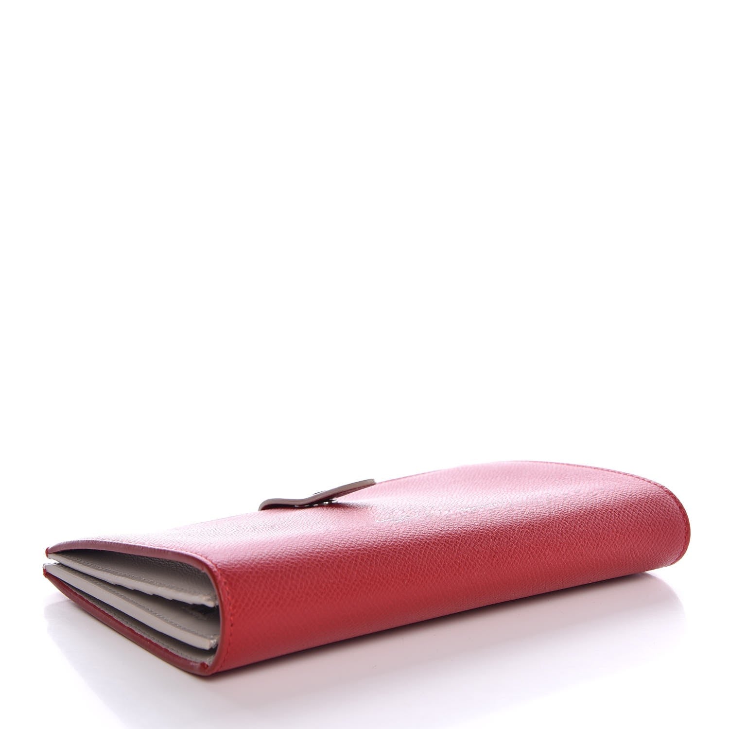 Celine Grained Calfskin Large Multifunction Strap Wallet Pop Red 4 of 7