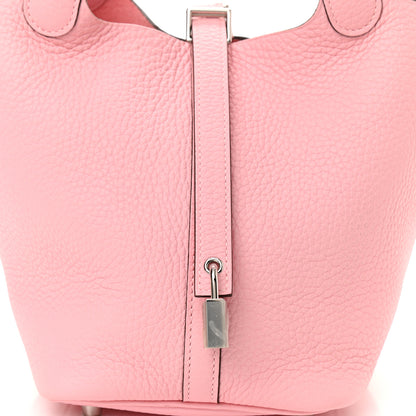 Hermes Taurillon Clemence Picotin Lock 18 PM Rose Sakura 7 of 9