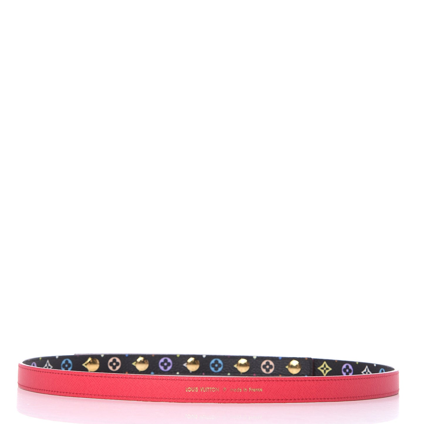 Monogram Multicolor Reversible Snap Belt 75 30 Black Fuchsia