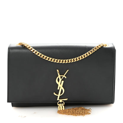 Saint Laurent Smooth Calfskin Medium Classic Monogram Kate Tassel Satchel Black 1 of 9