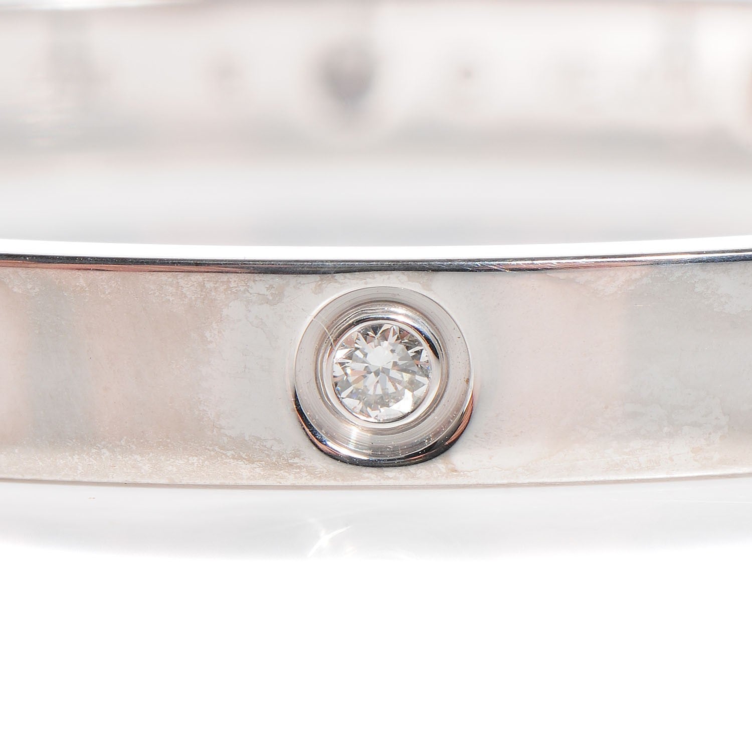 Cartier 18K White Gold 10 Diamond LOVE Bracelet 16 6 of 6