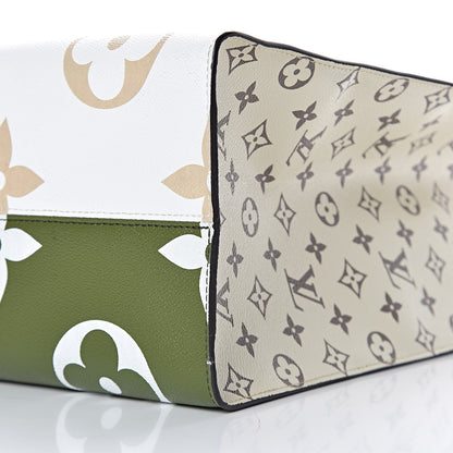 Louis Vuitton Monogram Giant Onthego GM Kaki Beige 10 of 13