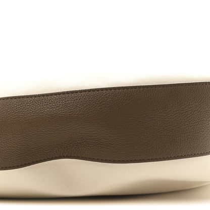 Khaite Canvas Calfskin August Hobo Cream 8 of 10