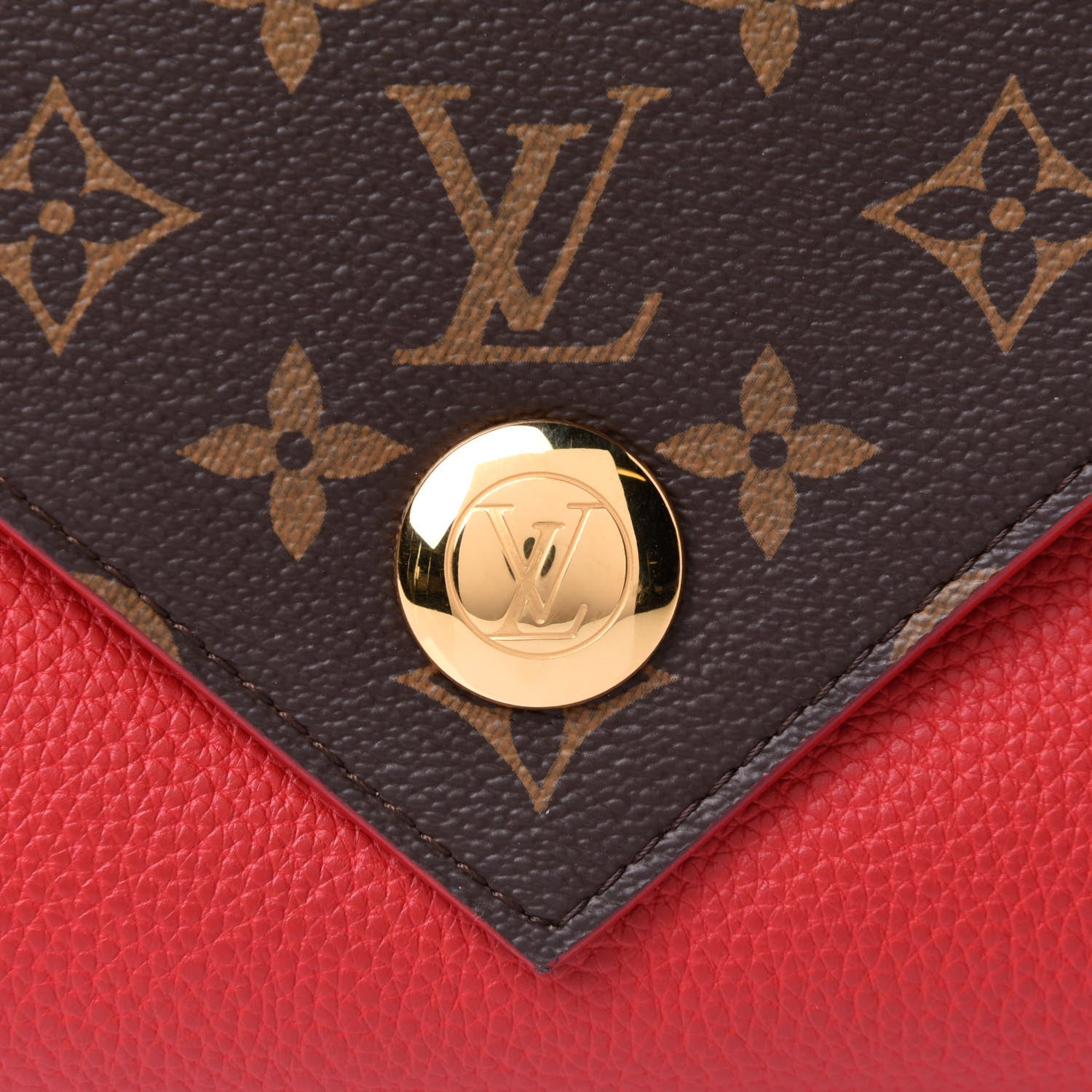 Louis Vuitton Grained Calfskin Monogram Double V Rubis 8 of 10