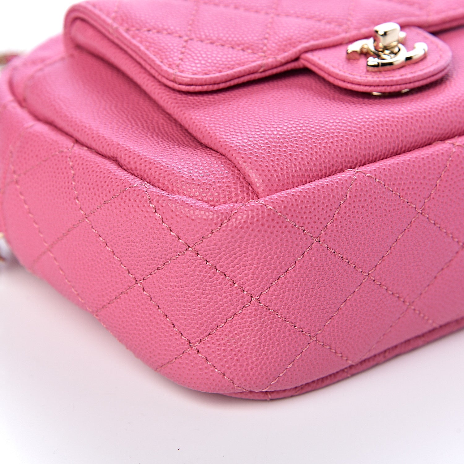 Chanel Caviar Quilted CC Day Camera Case Pink 9 of 10