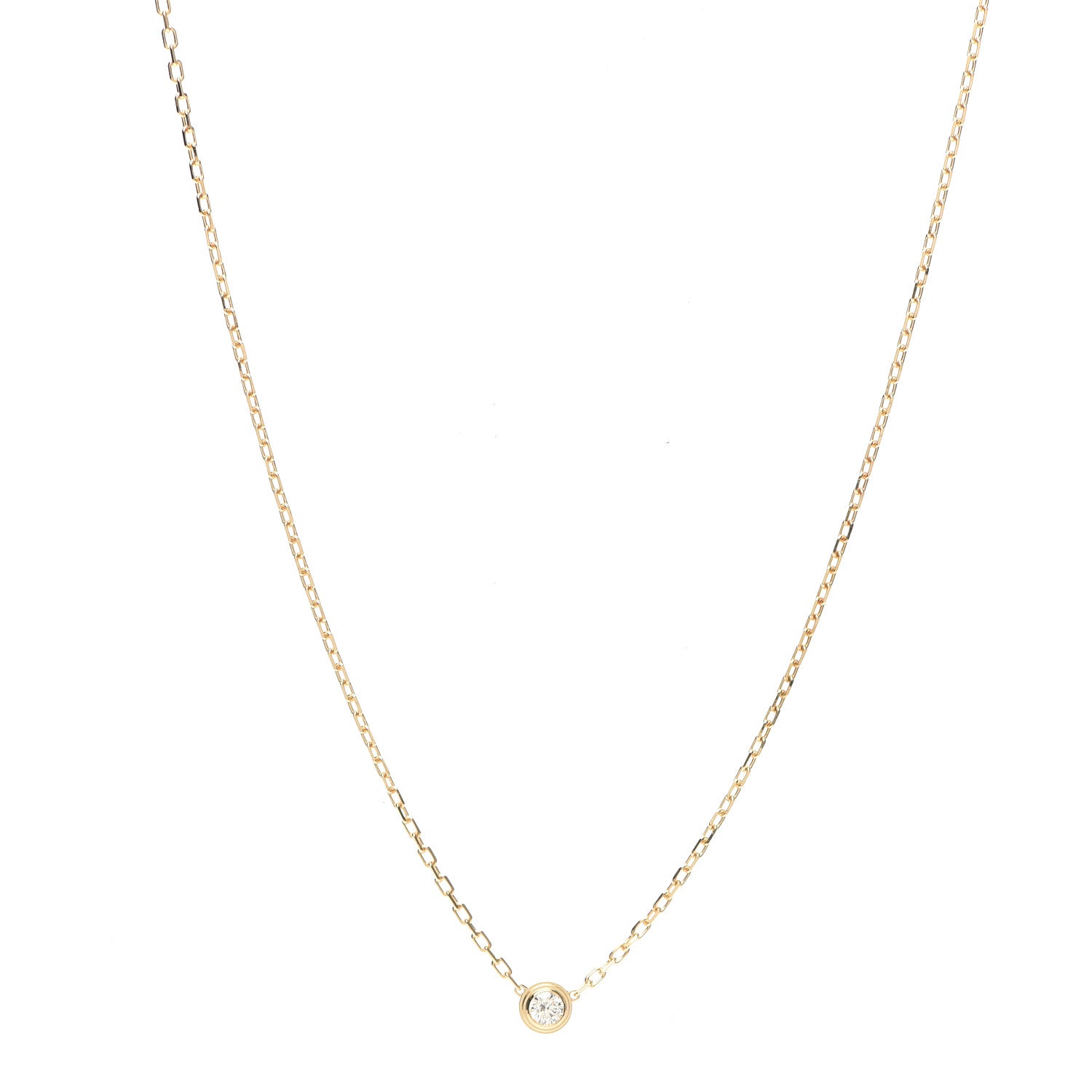 Cartier 18K Yellow Gold Diamond SM D'Amour Pendant Necklace 1 of 5