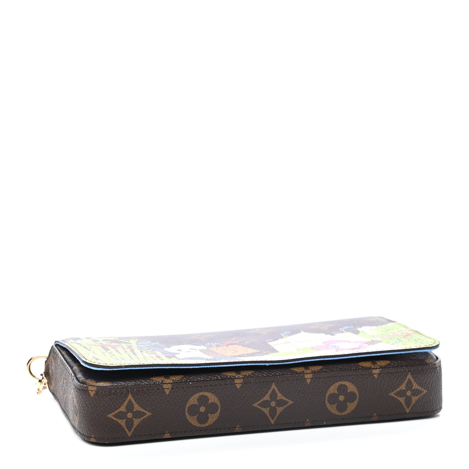 Louis Vuitton Monogram 2021 Christmas Animation China Wall Pochette Felicie Chain Wallet Myosotis Blue 4 of 8