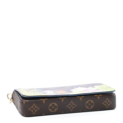 Louis Vuitton Monogram 2021 Christmas Animation China Wall Pochette Felicie Chain Wallet Myosotis Blue 4 of 8