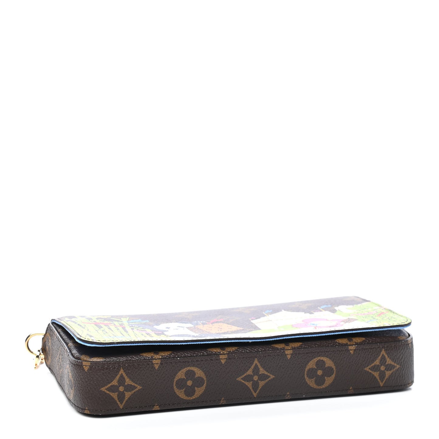 Monogram 2021 Christmas Animation China Wall Pochette Felicie Chain Wallet Myosotis Blue