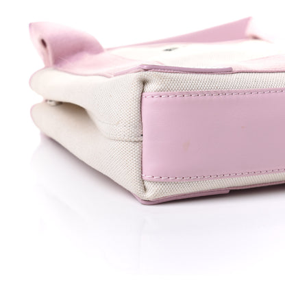 Balenciaga Cotton Canvas Satin Calfskin Navy Cabas XS Natural Pink 4 of 9