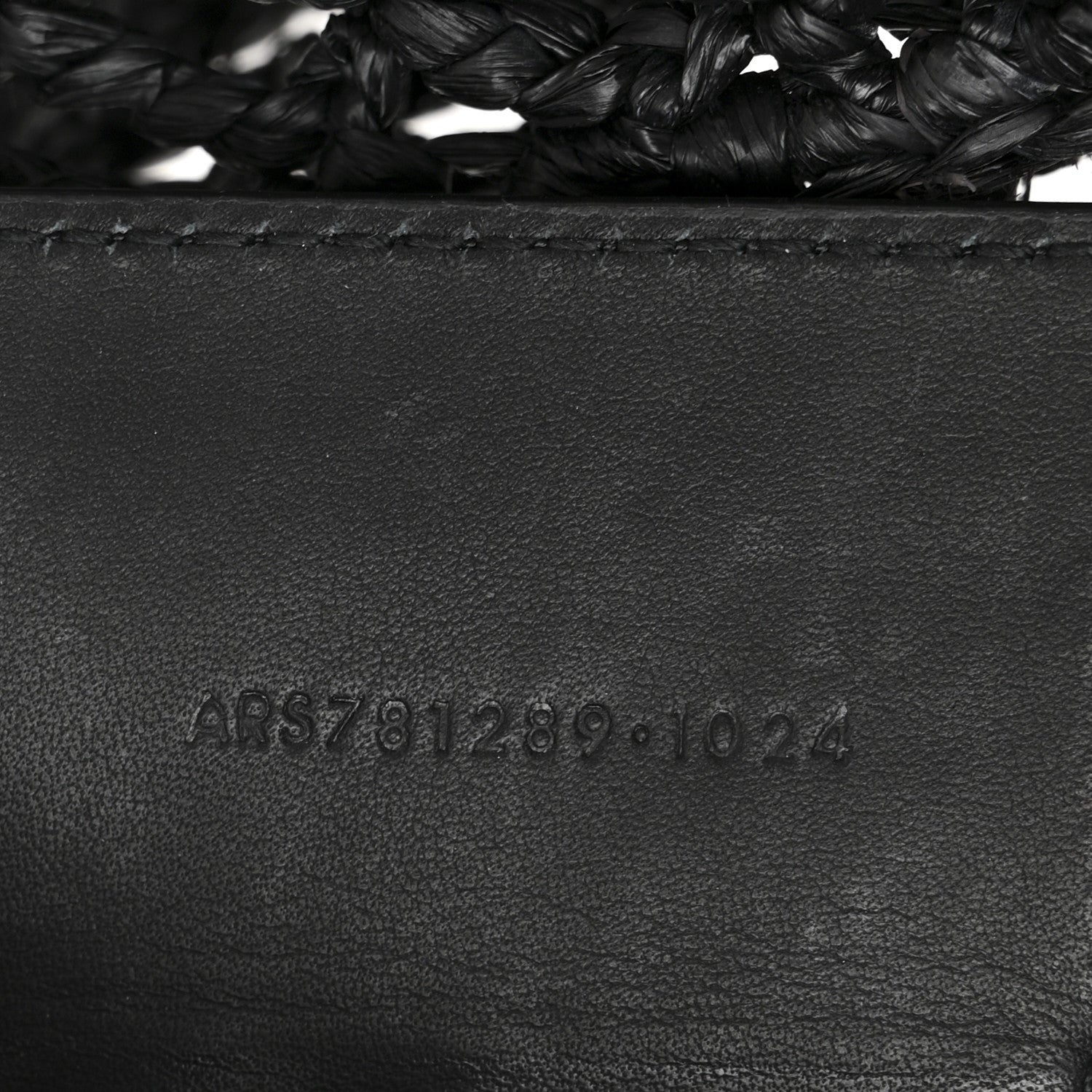 Saint Laurent Raffia Calfskin Oxalis Shoulder Bag Black 7 of 10