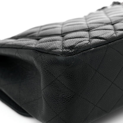 Chanel Caviar Quilted Jumbo Double Flap Black 10 of 17