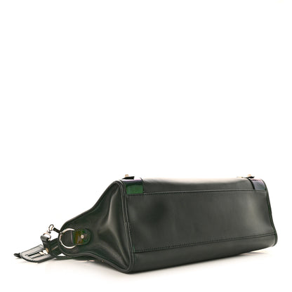 Balenciaga Smooth Calfskin Metallic Patent Giant 12 Silver Hardware City Vert Poker Fonce 5 of 13