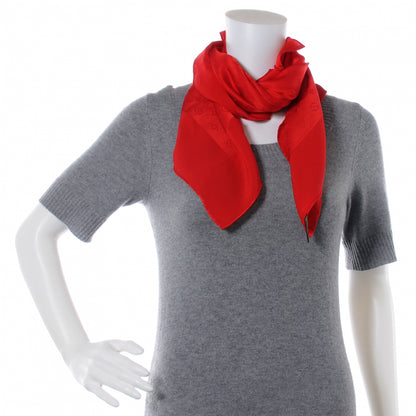 Louis Vuitton Silk Monogram Monaco Scarf Red 4 of 7