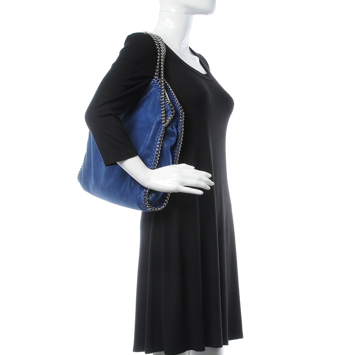 Stella McCartney Shaggy Deer Falabella Fold Over Tote Blue 2 of 7