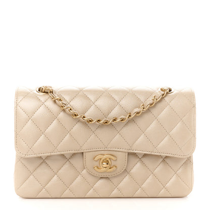 Chanel Metallic Caviar Quilted Small Double Flap Gold 1 of 12