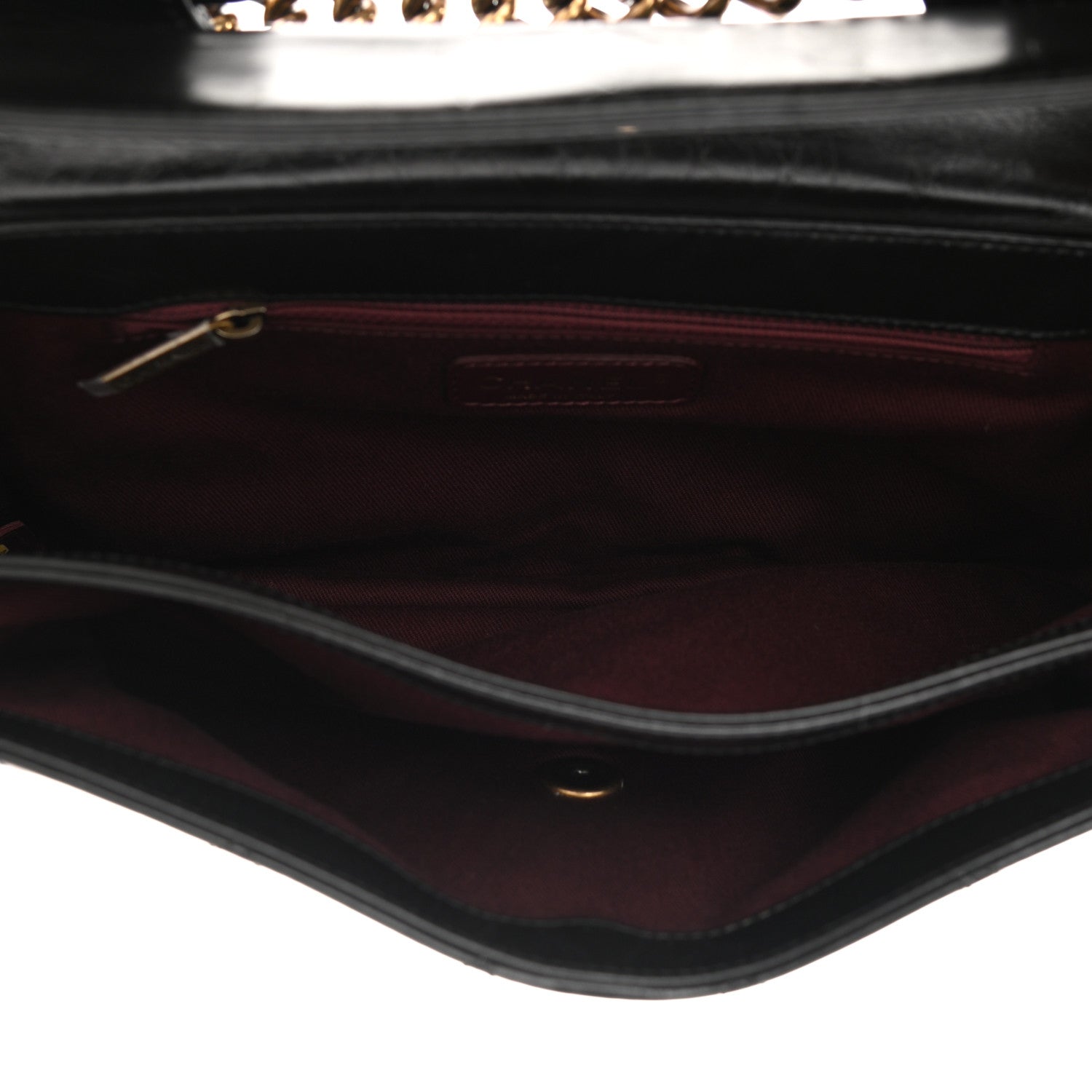 Chanel Glazed Calfskin Quilted Large Perfect Edge Flap Black 5 of 11