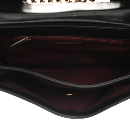 Chanel Glazed Calfskin Quilted Large Perfect Edge Flap Black 5 of 11