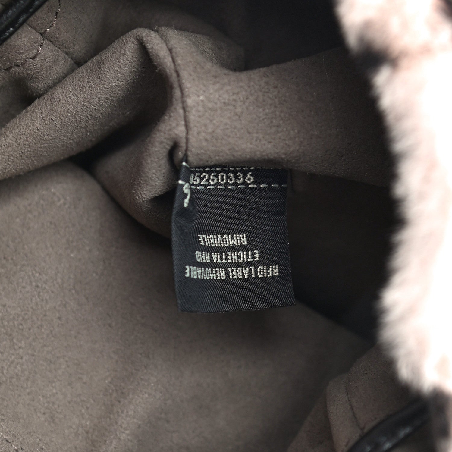 Fendi Shearling F is Fendi Macro FF 1974 Diagonal Mini Mon Tresor Bucket Bag Light Rose Black 7 of 10