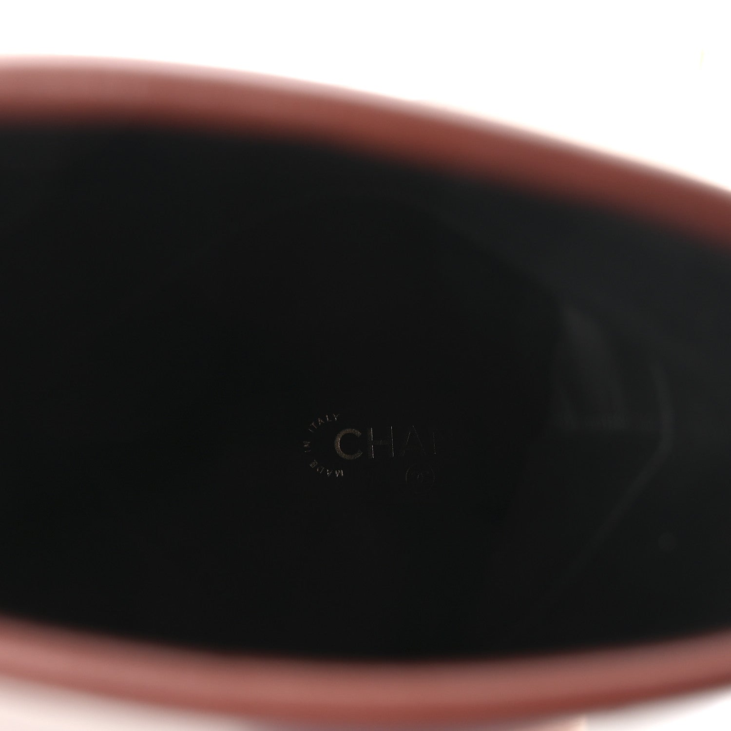 Chanel Calfskin CC Fold Over Boots 38 Black Brown 8 of 9