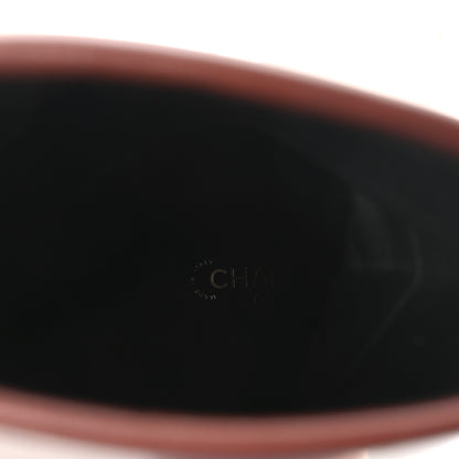 Chanel Calfskin CC Fold Over Boots 38 Black Brown 8 of 9