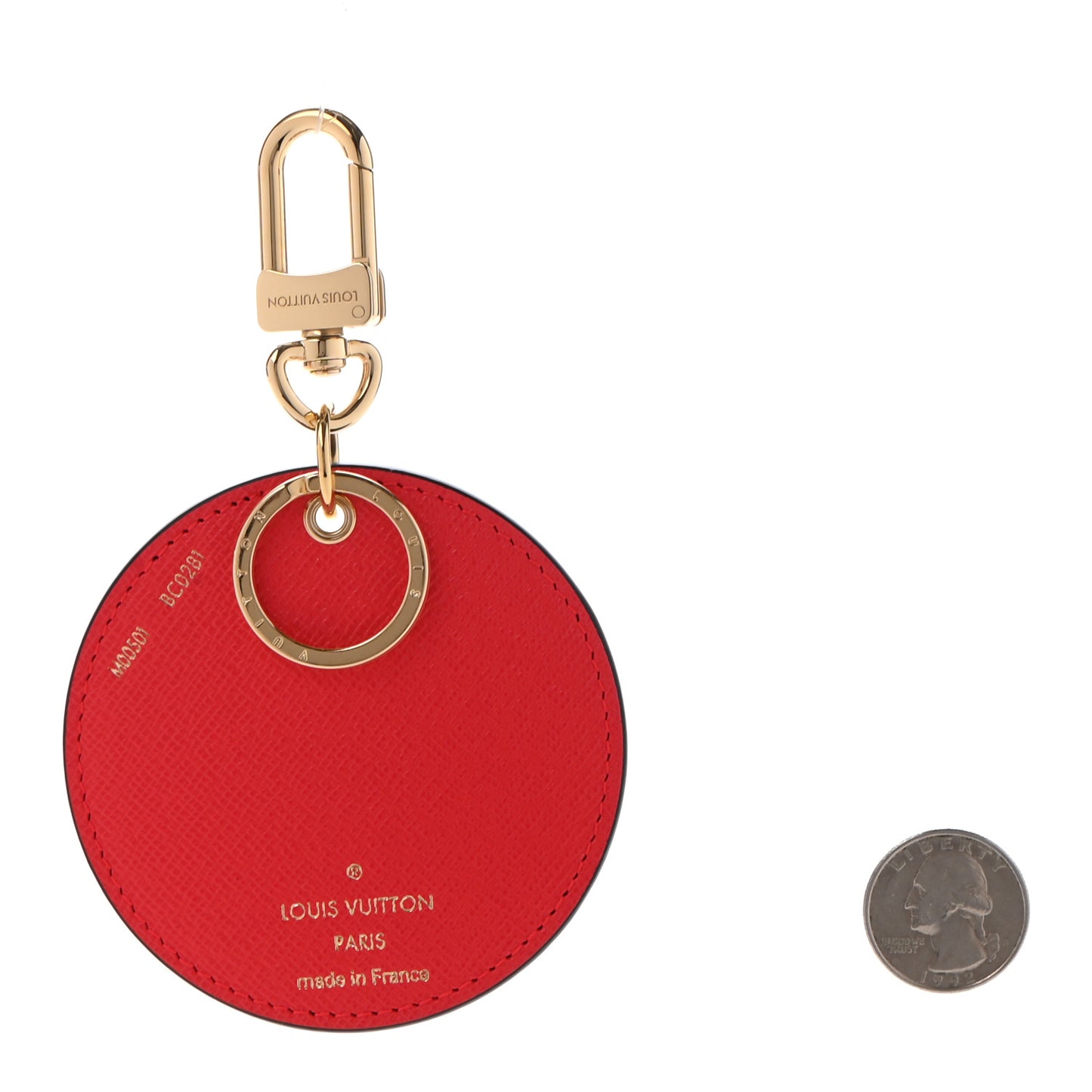 Monogram 2021 Christmas Animation London Bag Charm Key Ring Red