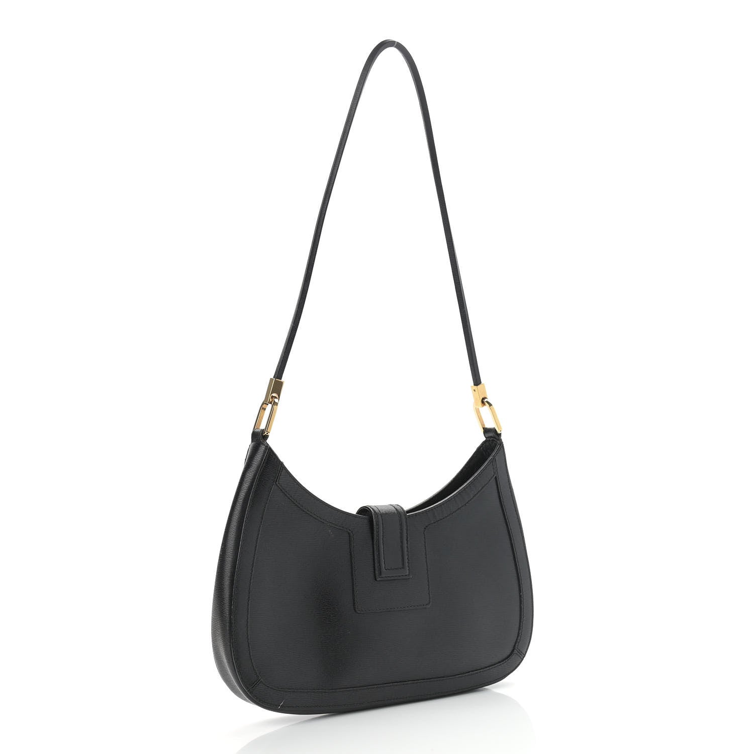 Gucci Calfskin G Buckle Shoulder Bag Black 3 of 22