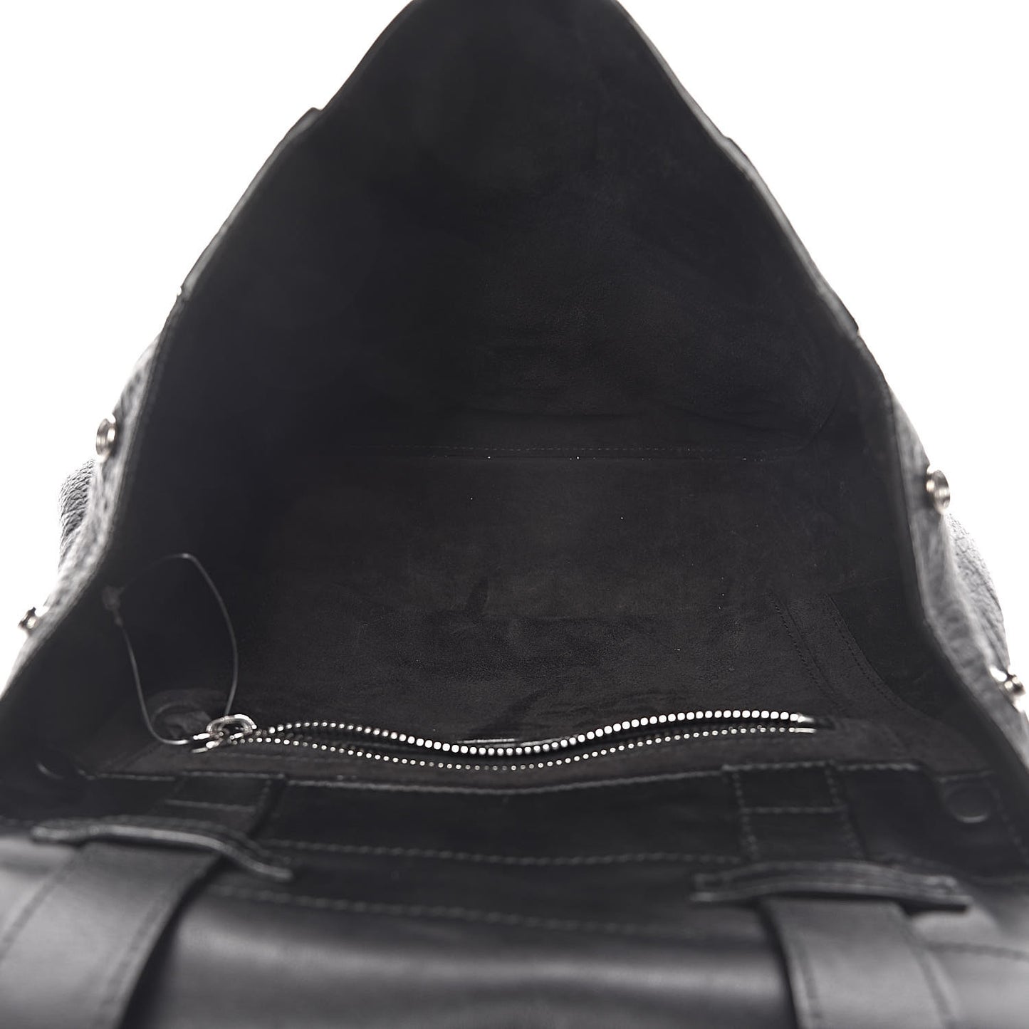 Pebbled Calfskin PS Courier Backpack Black