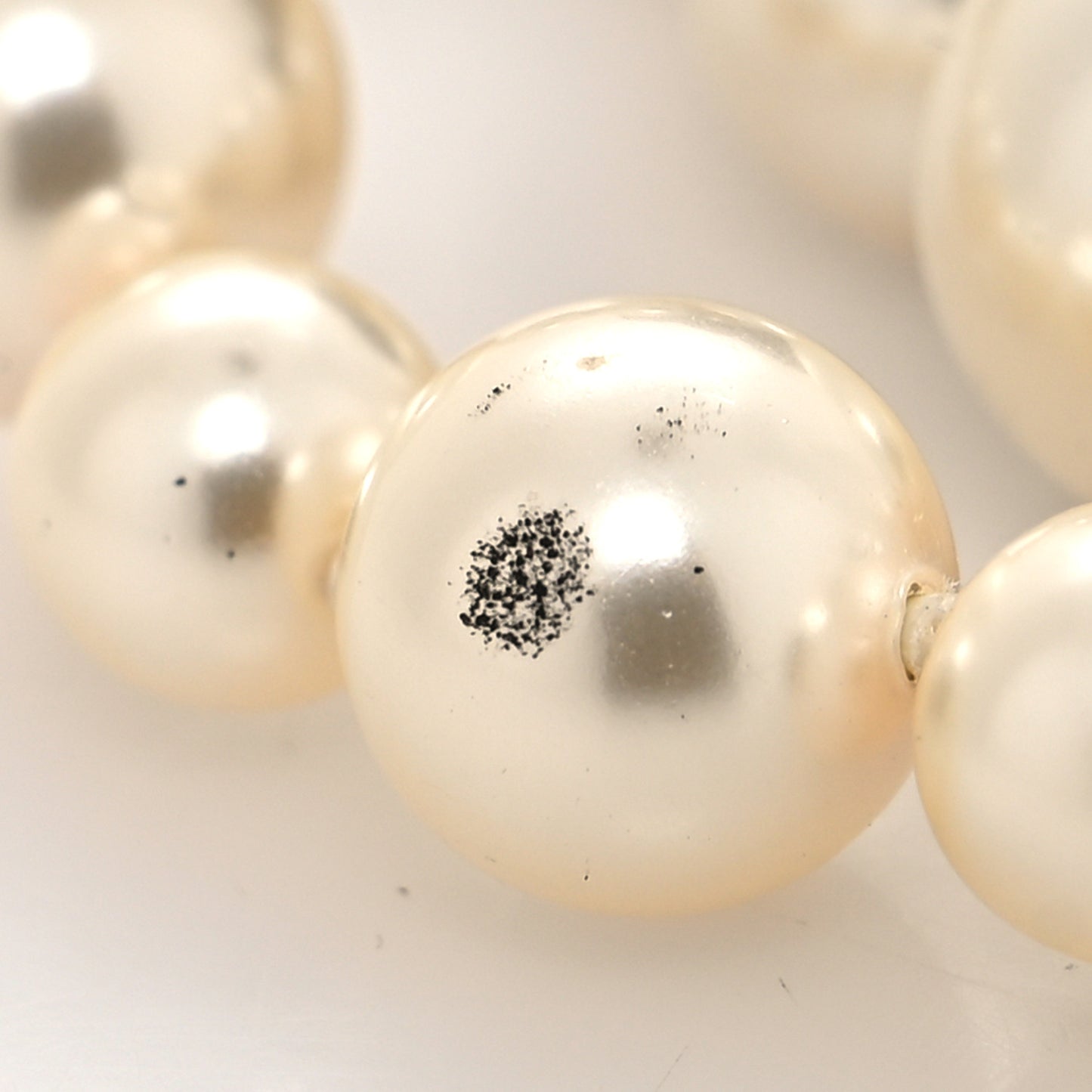 Pearl Bead CC Multistrand Bracelet Black
