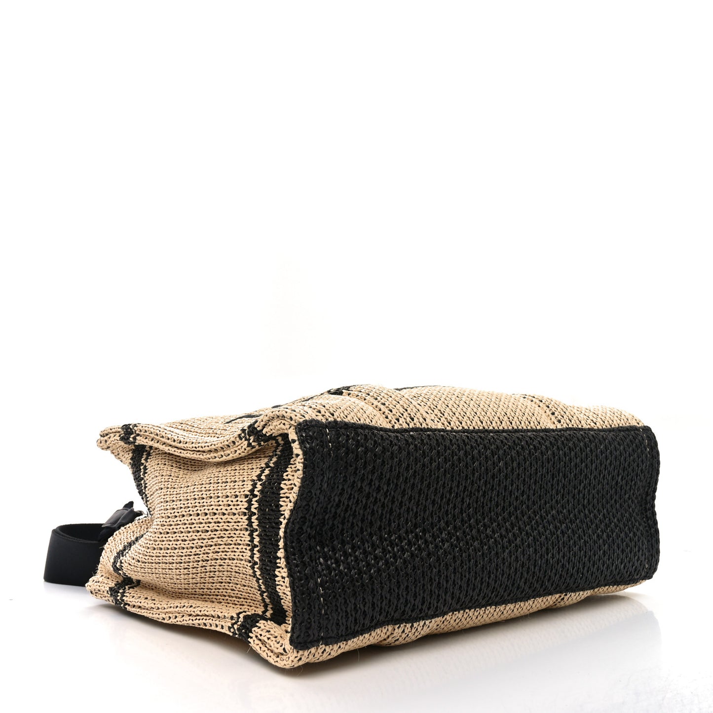 Straw Jacquard Medium The Traveler Tote Bag Natural