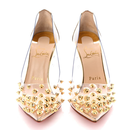 Christian Louboutin PVC Patent Collaclou 100 Pumps 35 Gold 3 of 9