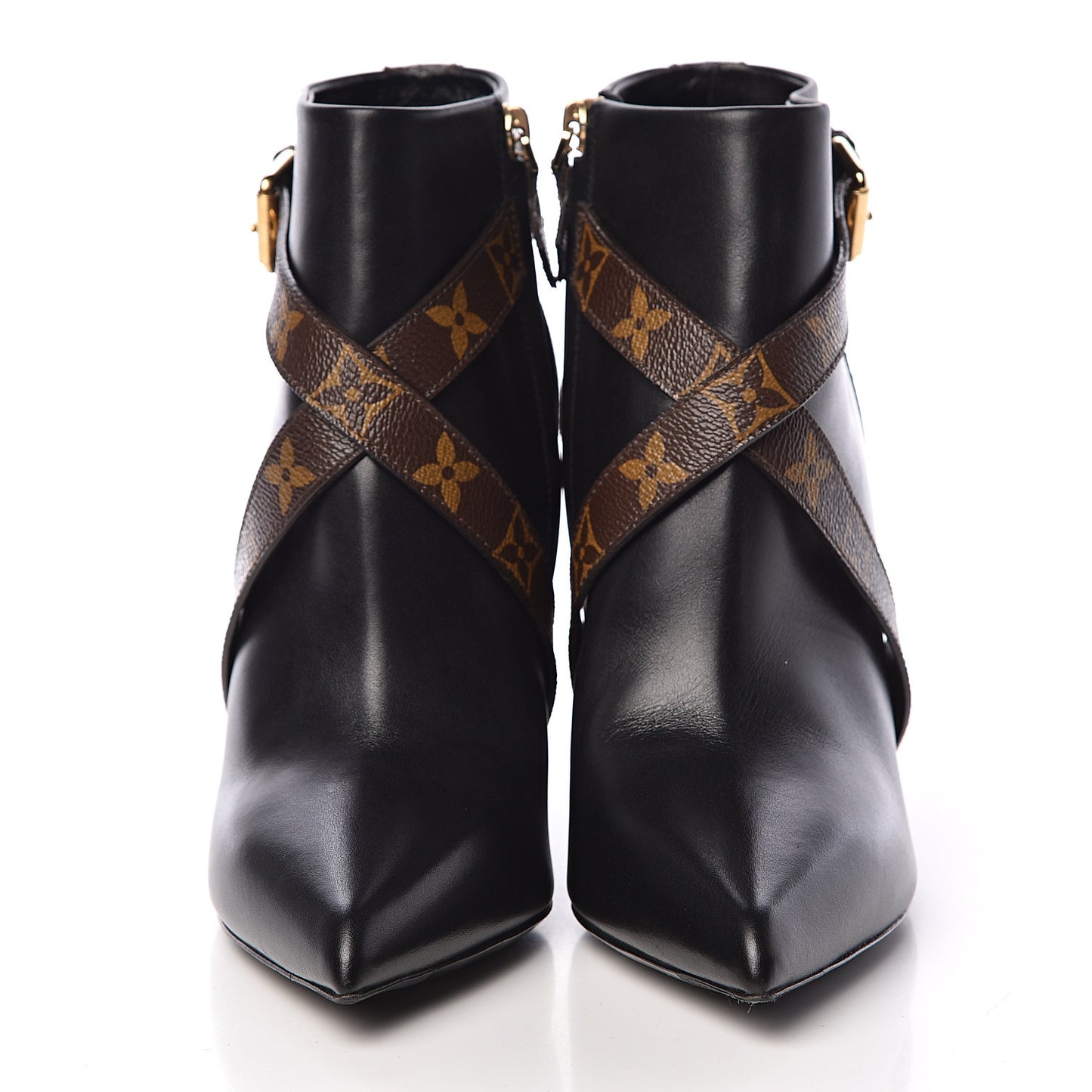 Calfskin Patent Monogram Matchmake Low Boots 39