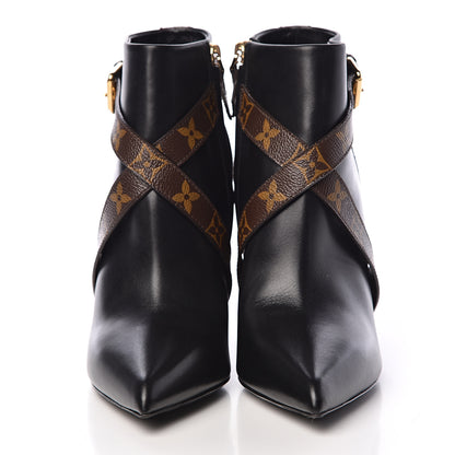 Louis Vuitton Calfskin Patent Monogram Matchmake Low Boots 39 2 of 11