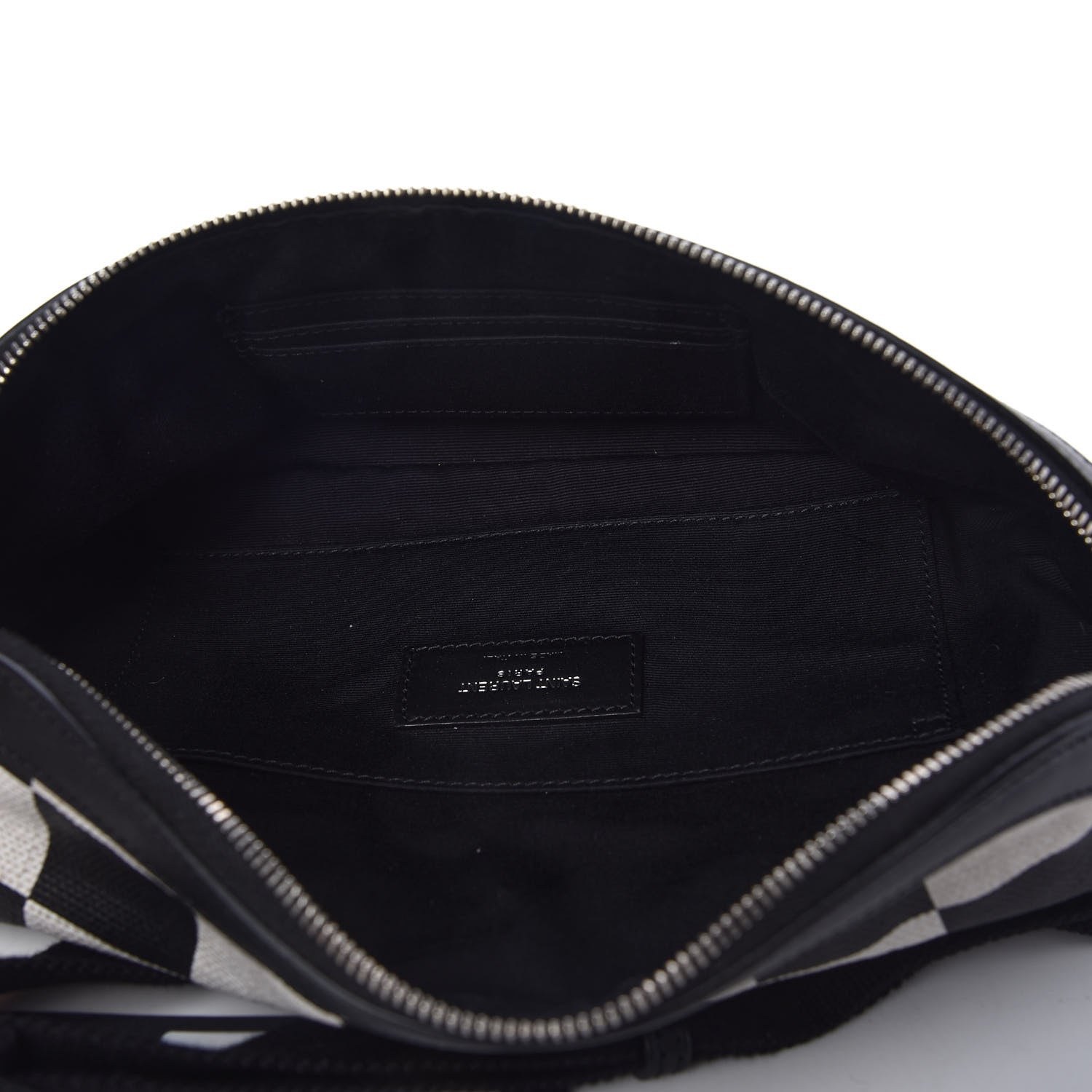 Saint Laurent Canvas Classic Belt Bag Black White 5 of 11