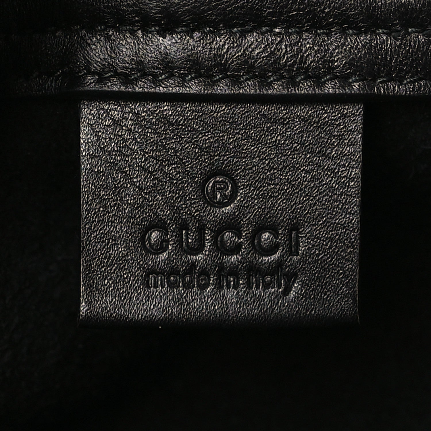 Gucci Calfskin Logo Drawstring Backpack Black 7 of 10