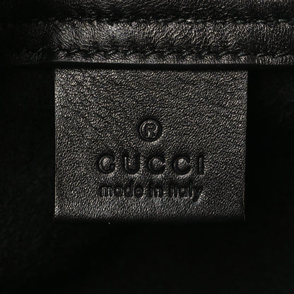 Gucci Calfskin Logo Drawstring Backpack Black 7 of 10