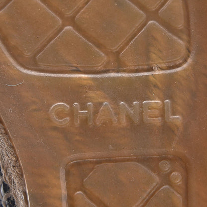 Chanel Lambskin CC Espadrilles 38 Black 6 of 10