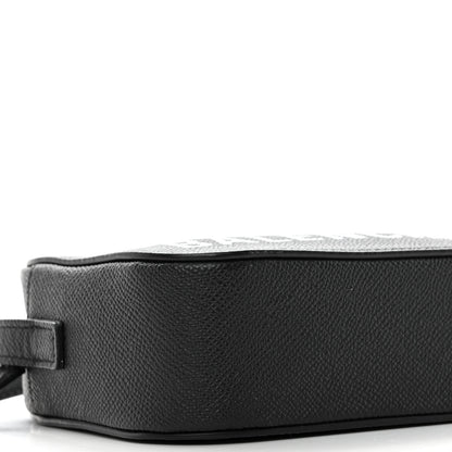 Balenciaga Signature Grained Calfskin Logo XS Ville Camera Bag Black White 8 of 9