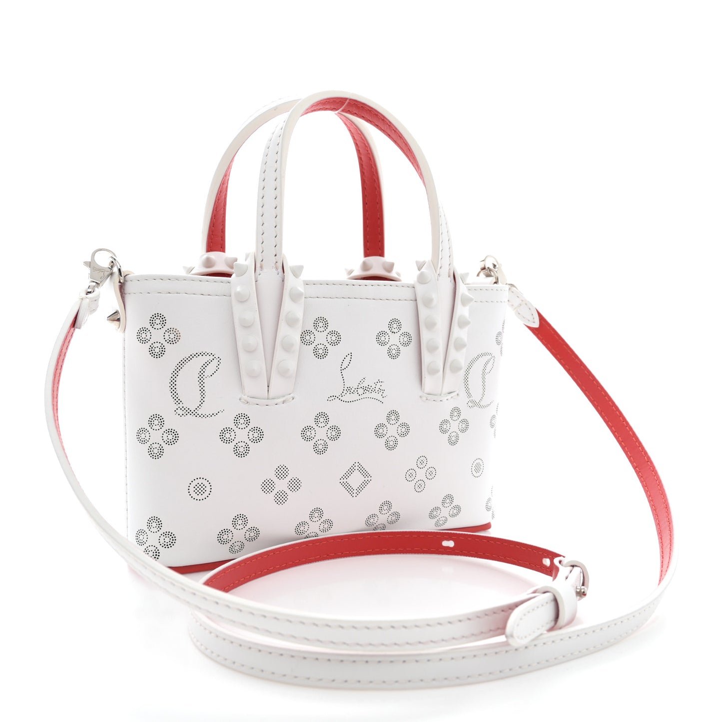 Calfskin Loubinthesky Nano Cabata Tote White