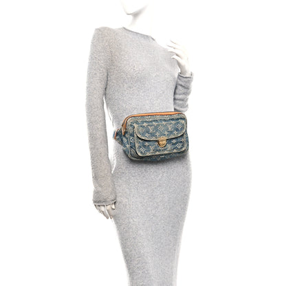 Louis Vuitton Monogram Denim Bum Bag Blue 2 of 9