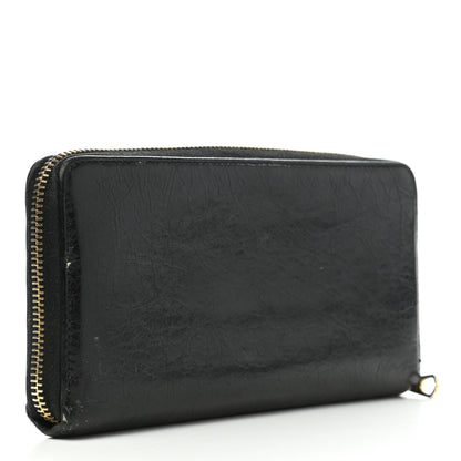 Balenciaga Agneau Giant 12 Gold Hardware Continental Zip Around Wallet Black 3 of 12